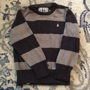 Boys Size 4T Volcom black/gray striped sweater